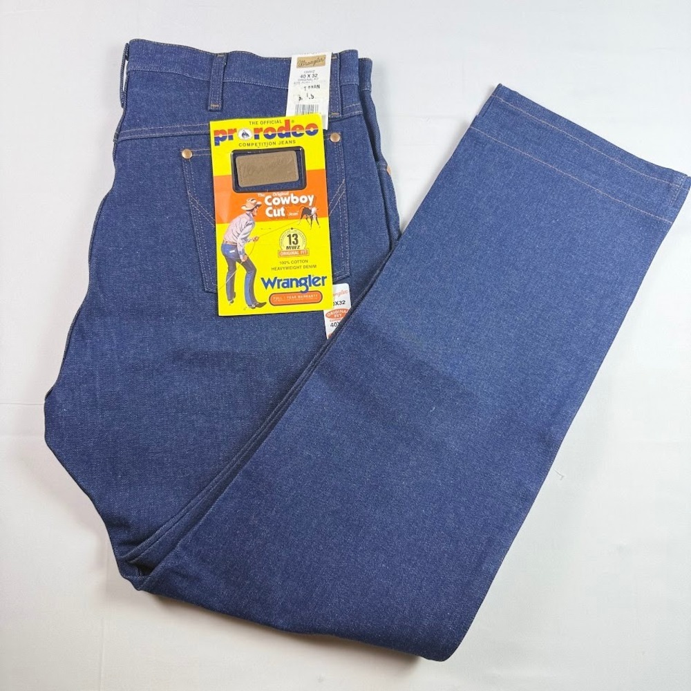Wrangler Jeans Mens 40x32 Blue Cowboy Cut 13MWZ Original Fit Denim Pro Rodeo